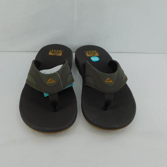 REEF Men's Flip Flops Fanning Brown Gum Bottle Sandal Opener Size 9 New - Picture 5 of 12